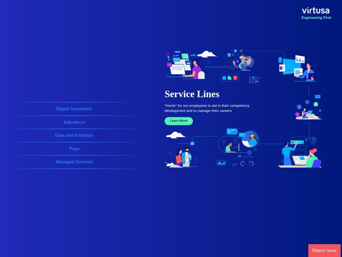 Service Lines - Sidebar Menu Infographic